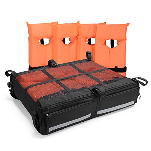 Fasrom T-Top Boat Storage Bag for 4 Life Jackets - Heavy Duty Nylon