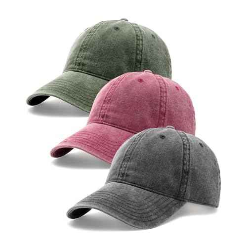 FURTALK Unisex Vintage Washed Cotton Baseball Cap Low Profile Adjustable Dad Hat