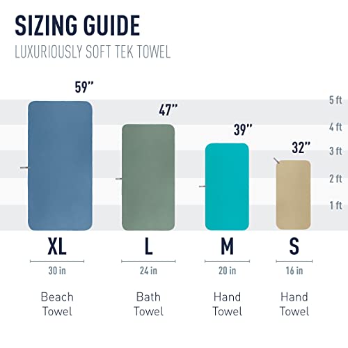 Sea to Summit Tek Plush Camping Towel - Large Sage Green