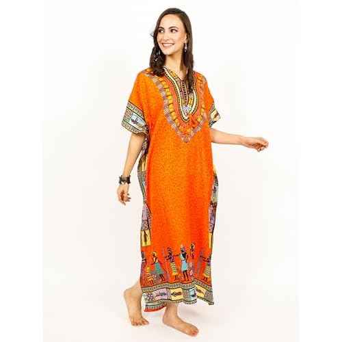 Kaftan Dress Plus Size Polyester Long Maxi Beach Cover Ups Caftan Loungewear House Dresses for Women