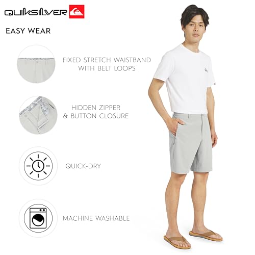 Men's Quick Dry Water-Friendly Hybrid Shorts - 34 / Grey