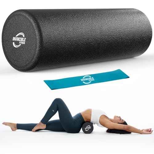 Invincible Fitness 17'' EPP Foam Roller for Deep Tissue Massage ? Enhance Recovery, Relieve Pain, and Boost Mobility for a Stronger, Healthier You (Black)