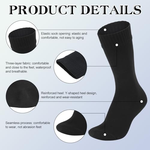 Jspupifip Unisex Waterproof Socks Water Resistant Socks Waterproof Breathable Hiking Wading Skiing Fishing Sock for Men Women