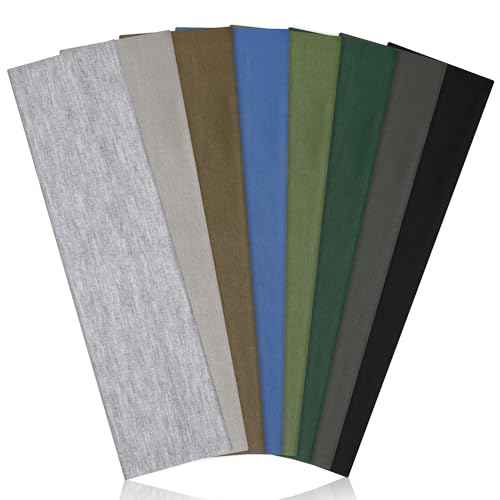 Headbands for Women, 8pcs Stretchy Non Slip Soft Cotton Cloth Hair Bands for Sports, Workout, Yoga and Running