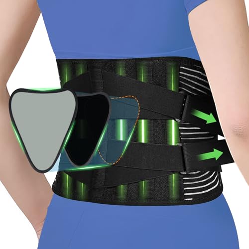 Back Brace Support Belt For Men & Women, Lumbar Support Belt Relief for Upper and Lower Back Pain , Sedentariness ,Sciatica£¬Scoliosis and Herniated Disc -Adjustable Breathable Back Brace Suitable For Home, Fitness, Driving, Work,Travel-Black(Medium)