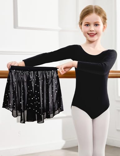 Girls Ballet Leotard Toddler Dance Outfit with Skirt Combo - 4-5T Black