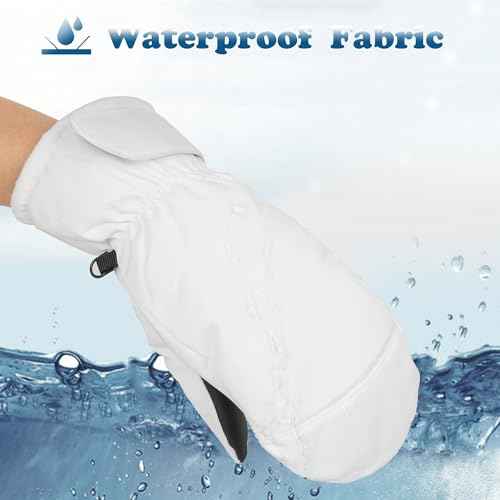 Ski-Gloves for Men Women, Winter Warm Mittens Water-Repellent Windproof for Cold Weather, Snowboarding, Driving