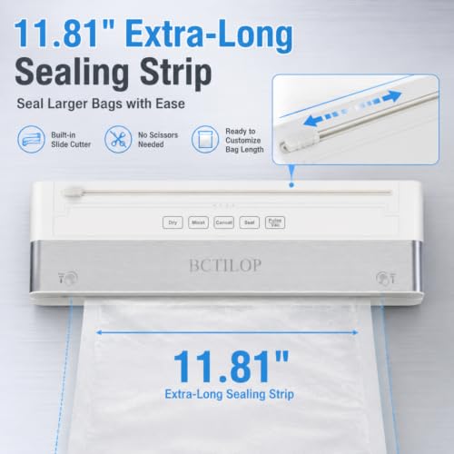 Automatic Food Vacuum Sealer Machine 75KPa for Meal Prep & Food Storage