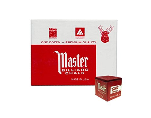 Burgundy Billiard Chalk - 12 Cubes for Pool & Snooker Cues