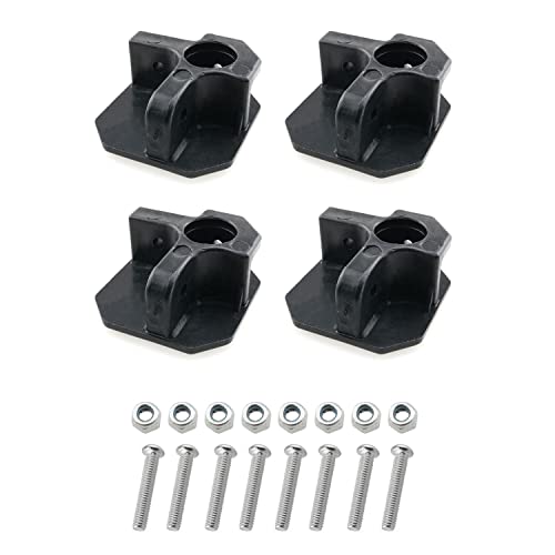 HJGarden 4pcs Camping Chair Replacement Feet, Screws Included, Black Plastic Repair Feet for Folding Chair Stool Camp Chair