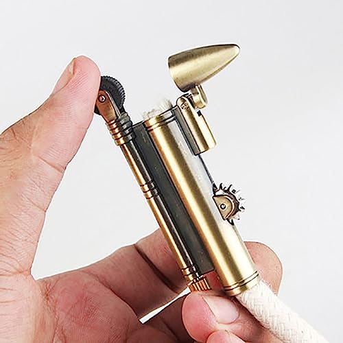 Antique Brass Rope Lighter - Windproof Metal Shepherd's Survival Camping Tool