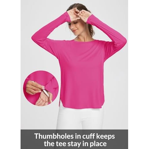 BALEAF Women's Sun Shirts UPF 50+ Long Sleeve Hiking Tops Lightweight Quick Dry UV Protection Outdoor Clothing