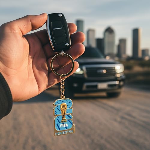 Houston FIFA World Cup 2026 Keychain - Officially Licensed Soccer Fan Gift