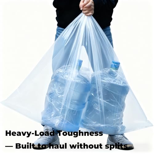 Heavy-Duty Nylon Backpack Liner Bags 20x36 Inch - 10 Pack for Camping & Travel