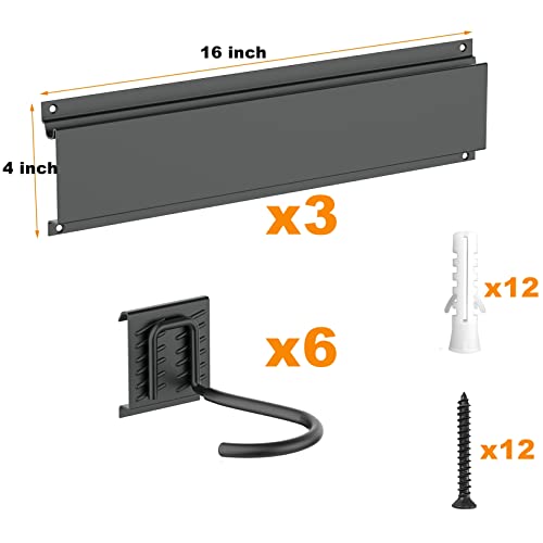 Wall-Mounted Bike Rack for Garage - Holds 6 Bicycles Storage Organizer