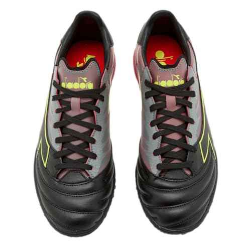 Diadora Brasil Elite Turf Soccer Shoe - Water-Resistant Suprellsoft, Non-Slip PU Heel Lining, Flex Points on Insole, Fine Craftsmanship