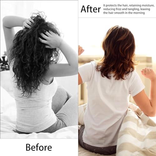 Brown Satin Bonnet for Sleeping - Double Layer Curly Hair Cap - Soft & Comfortable
