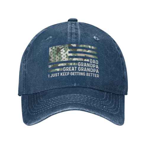 Great Grandpa Gifts-Great Grandpa Hat Blue Ball Cap,Navy Blue Hats for Men,Grandpa