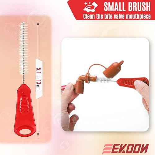 Feekoon Reservoir Hydration Bladder Cleaning Kit, Water Bladders Cleaner Set Includes Brushes, Drying Collapsible Frame and Carrying Bag, Water Reservoir Cleaning Tools for Hydration Backpack