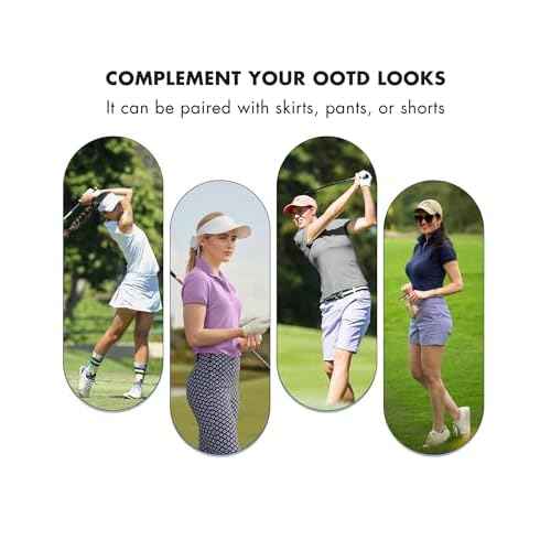Women's Golf Tennis Shirts Short Sleeve Polo Collared V Neck Workout Tops UV Protection Lightweight Moisture Wicking Shirt