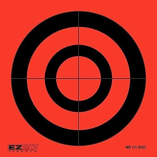 EZ2C Mini Shooting Targets, Bright Flourescent Self-Adhesive 3.5" x 3.5" (Tear-Off Pads of 25 or 100)