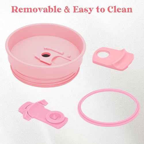 Tumbler Lids Replacement for 40oz Owala Cup, Replacement Spill Proof Splash Resistant Tumbler Lid, Reusable Tumbler Covers for Owala Cup Accessories,BPA-Free (light purple)