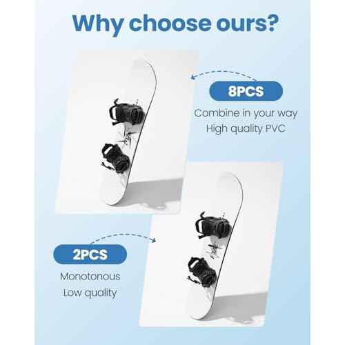 Snowboard Stomp Pad 8PCS - Cool Snowboard Grip Pads for Boots - Non-Slip Snowboard Foot Pad for Traction & Control - Clear Men¡¯s Snowboard Stomp Pad for Beginners - Stomp Pads for Snowboard