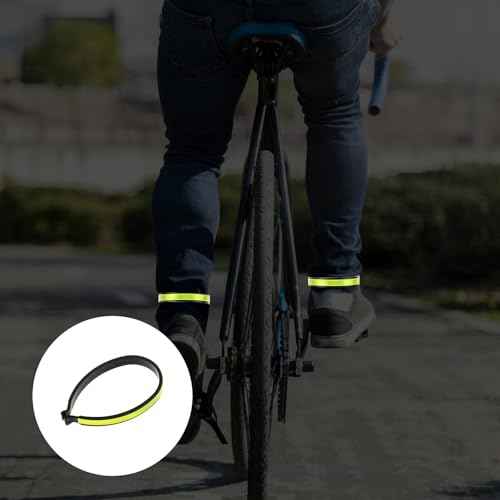 Cycling Trouser Clip, Ankle Cuffs, Outdoor Recreation Cycling Trouser Clip, Cycling Ankle Safety Band Reflective Bicycles Clip Pant Leg Cuff Clip Bikes Cycling Equipment Cycling Trouser Wrap Clip