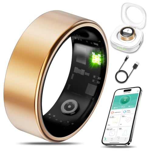 Milavan Rose Gold Smart Health Ring Fitness Tracker 8 Modes, Men & Women