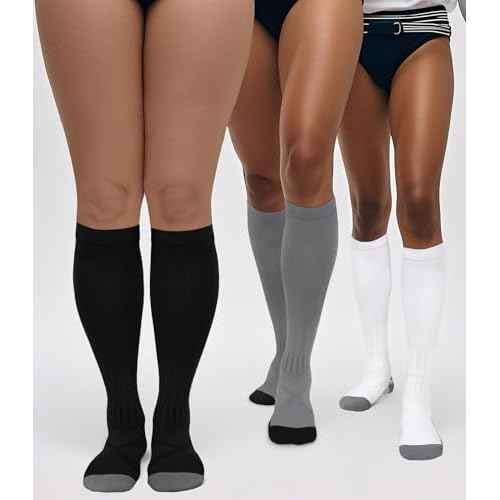 FuelMeFoot 3 Pack Copper Compression Socks - Compression Socks Women & Men Circulation - Best for Medical,Running,Athletic