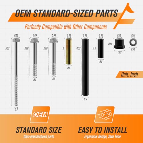 Golf Cart Front Bushing Kit with Screws for Club Car Precedent 2004+