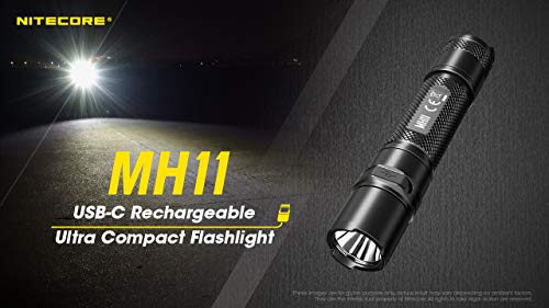 Rechargeable 1000 Lumen LED Compact Pocket Flashlight with USB-C Charging