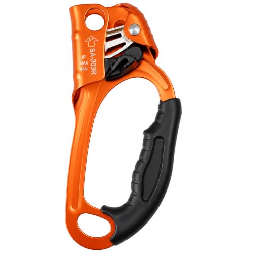 Right Hand Orange Hand Ascender Rope Clamp Climbing Gear CE UIAA Certified