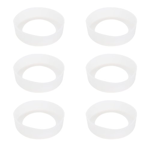 Oedema 6PCS 70mm Water Bottle Boot Clear Silicone Boot Heat-Resistant Tumbler Boot for Water Bottles, Tumbler Protector, Bar Coasters, Anti-Slip Cap, 2mm Thickness
