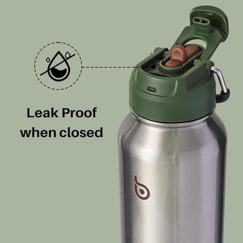 40 oz Sports Water Bottle with Pill Organizer - Terra Green