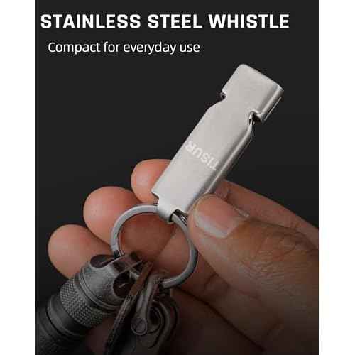 TISUR Loud Emergency Whistles,130db+ Lifeguard Safety Whistle Keychain for Surviva Camping Hiking dog whistle