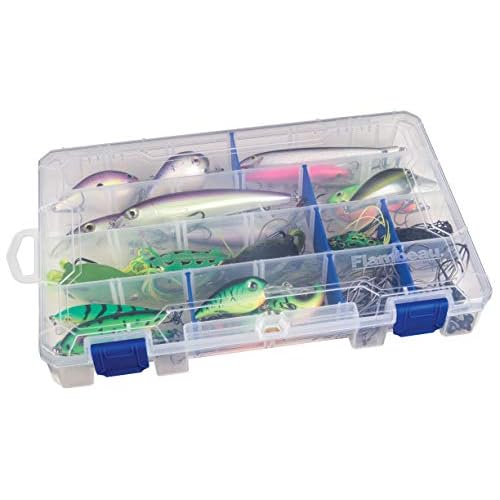 Flambeau Outdoors 4007 Tuff Tainer Fishing Tackle Box with Zerust Anti-Rust Dividers - Includes 12 Dividers, 24 Compartments, Clear Fishing Lure Organizer