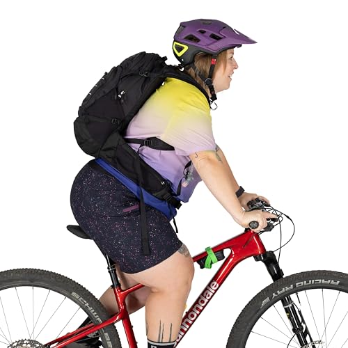 Osprey Raven 14L Women's Biking Backpack with Hydraulics Reservoir, Space Travel/Toffee Orange, Extended Fit