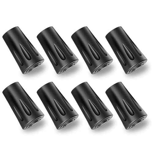 supregear Trekking Pole Tips, 8 Pcs Anti-Slip and Shock Absorbing Rubber Feets for Walking Stick, Fits Most Standard Hiking, Trekking, Walking Poles, 11 mm/0.43 inch Diameter