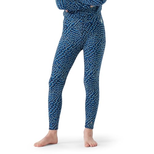 Kids Thermal Merino Base Layer Bottoms - XX-Small Nival Blue Retro Line