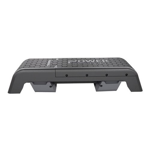 Power Systems Step Bench & Weight Bench | Aerobic Platform & Plyo Box for Cardio, Strength | Commercial Grade Full Body Home Gym Stepper with Adjustable Multifunctional Deck & Resistance Band Clips