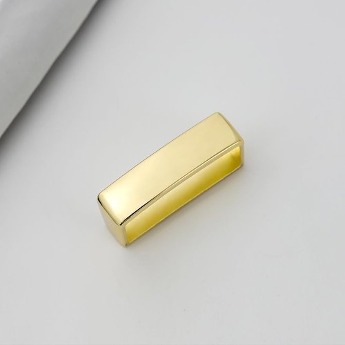 TANJUN 2pcs Belt Loop Keepers 28mm-30mm Metal Belt Loops Anti-Slip Frosted Black Men's Belt Buckle Accessories (Gold)