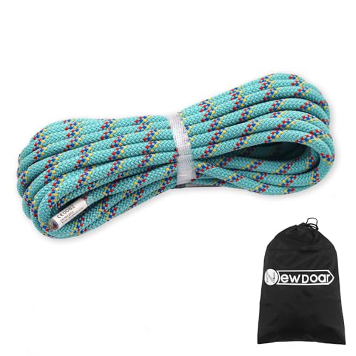 Outdoor Climbing Rope 8mm Static Cord - Blue 33 Feet - CE & UIAA Certified