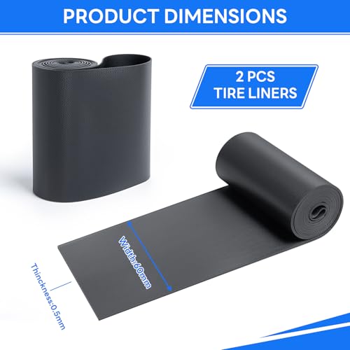 YunSCM 2-Pcs 20 x 4 Fat E-Bike Rim Strips Nylon Rim Tape Tire Liners Compatible with 20x4.0 E-Bike Electric Bike, Mountian Bicycle Bike Fat Tires