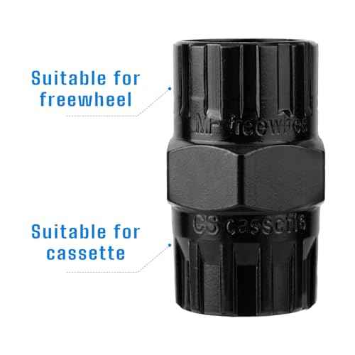 Freewheel Removal Tool, Steel Bike Freewheel Remover Cassette Removal Socket Cassette Lockring Tool Compatible with Shimano, SRAM, Sun Race, Sun Tour