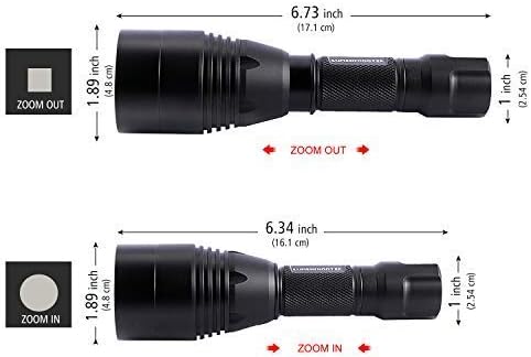A8S Infrared Flashlight, Zoomable 850nm Hunting Light IR Illuminator for Night Vision Optics(Not a Regular Light,Must Use with Night Vision Devices)