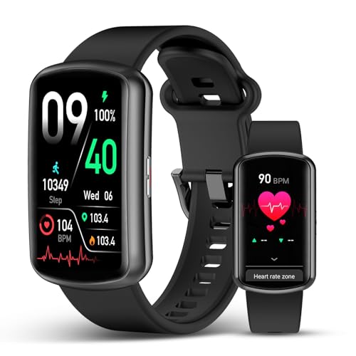 Souyie Black Fitness Smart Watch with Heart Rate, SpO2 & Sleep Tracking