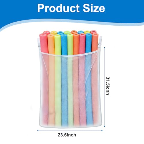 Poolside Mesh Storage Bags 1 Pack - Adjustable Straps Above Ground Pool Organizer