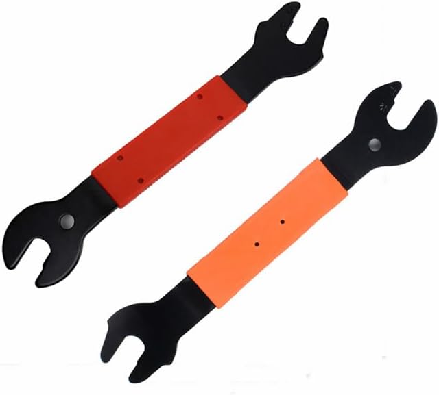 Pedal Wrench Double Sided Bicycle Pedals Removal 15/16/17mm Bikes Spanner Home Mechanic Kit Tool Comfortable Grip Cycling Crank for Biking Maintenance Repair