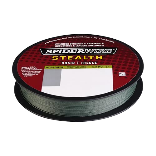 15lb Break Strength Moss Green Braided Fishing Line - 500yd Spool
